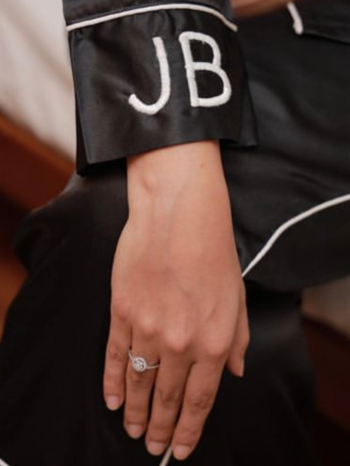 Coco jet black Robe set with 'MISS TO MRS'