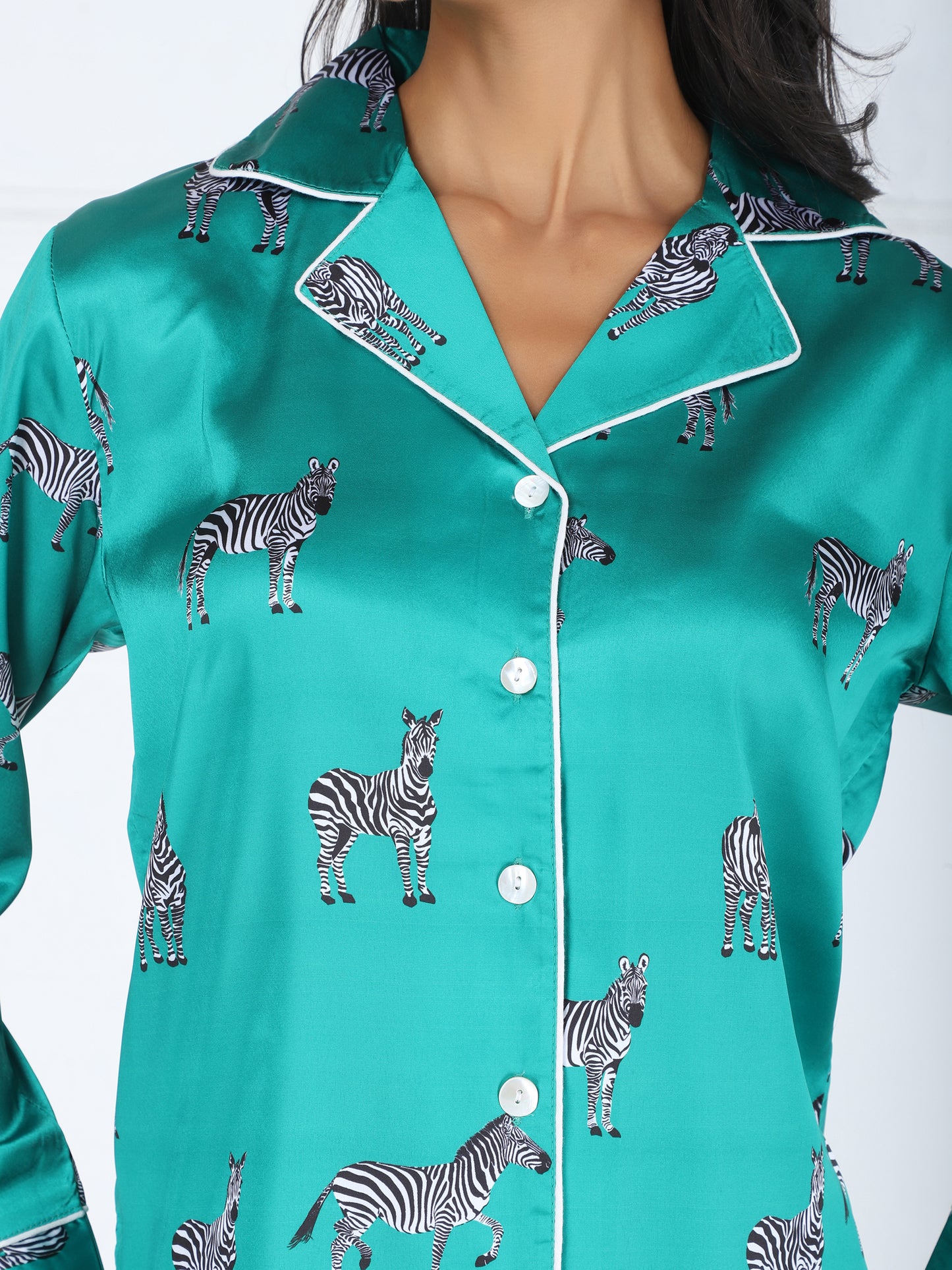 Green Zebra Set in Premium Satin