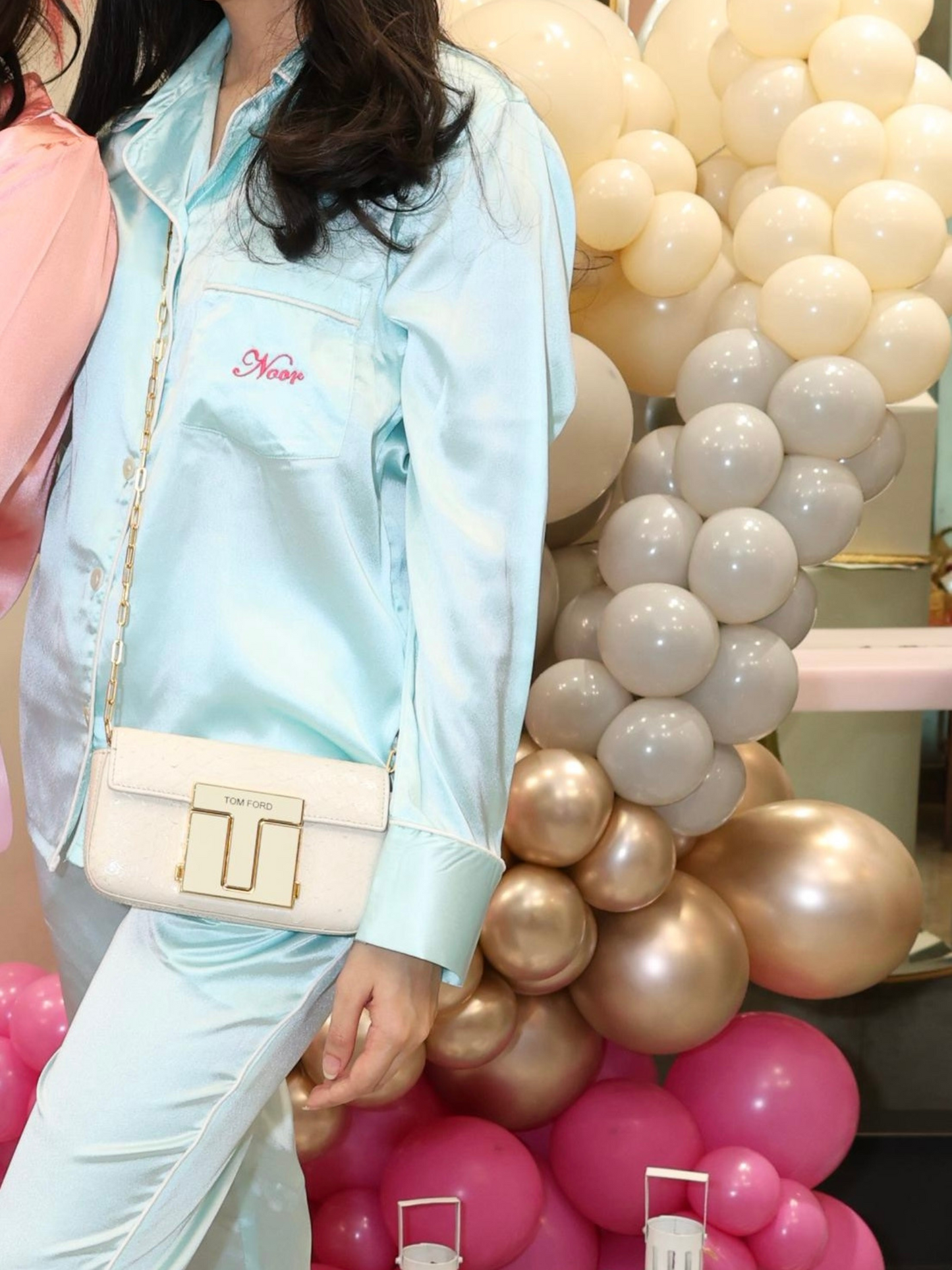 Personalized Pocket Sea Green Satin Set