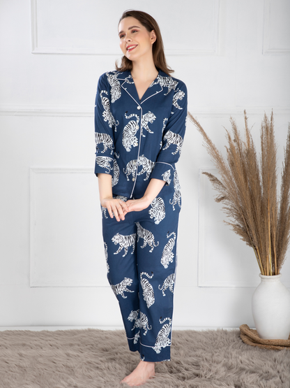 Cotton Sierra Navy Tiger Set