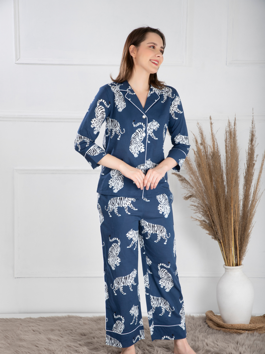 Cotton Sierra Navy Tiger Set