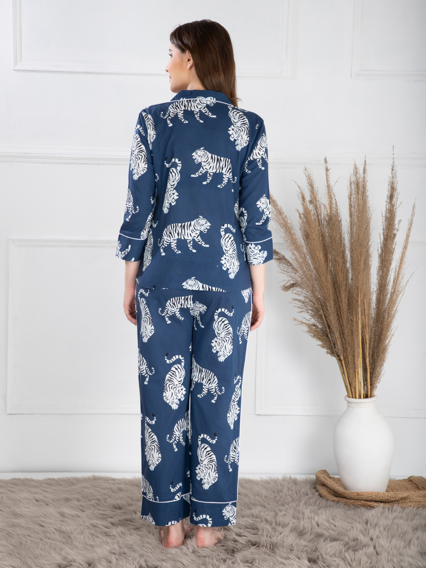 Cotton Sierra Navy Tiger Set