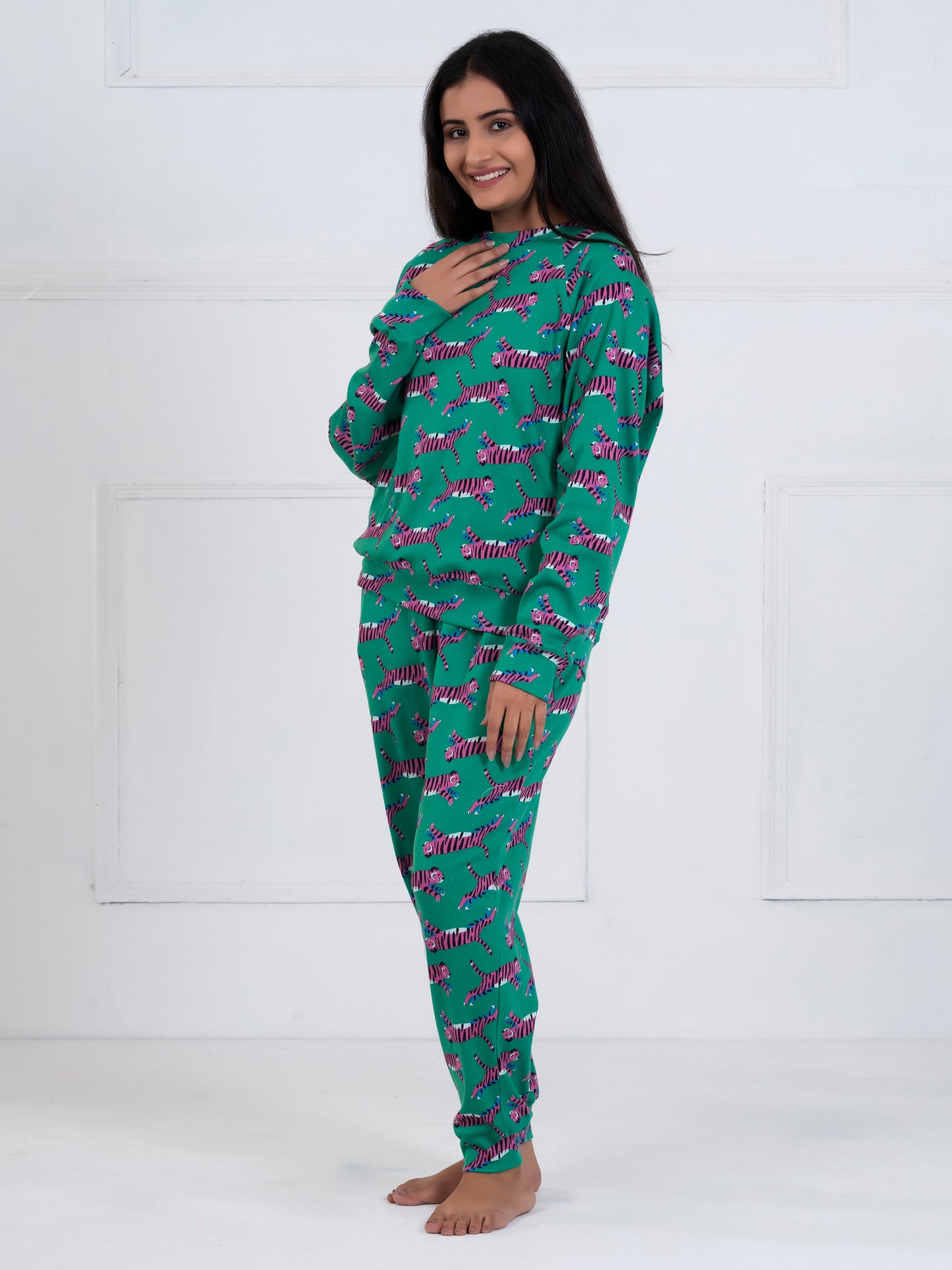 Green Tiger Print Adult Set