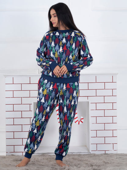 Navy Christmas Tree Adult Set