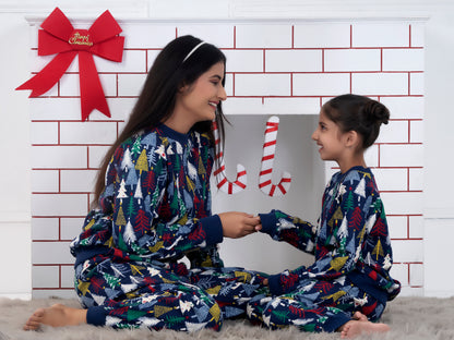 Navy Christmas Tree Combo Set (Adult & Kids)