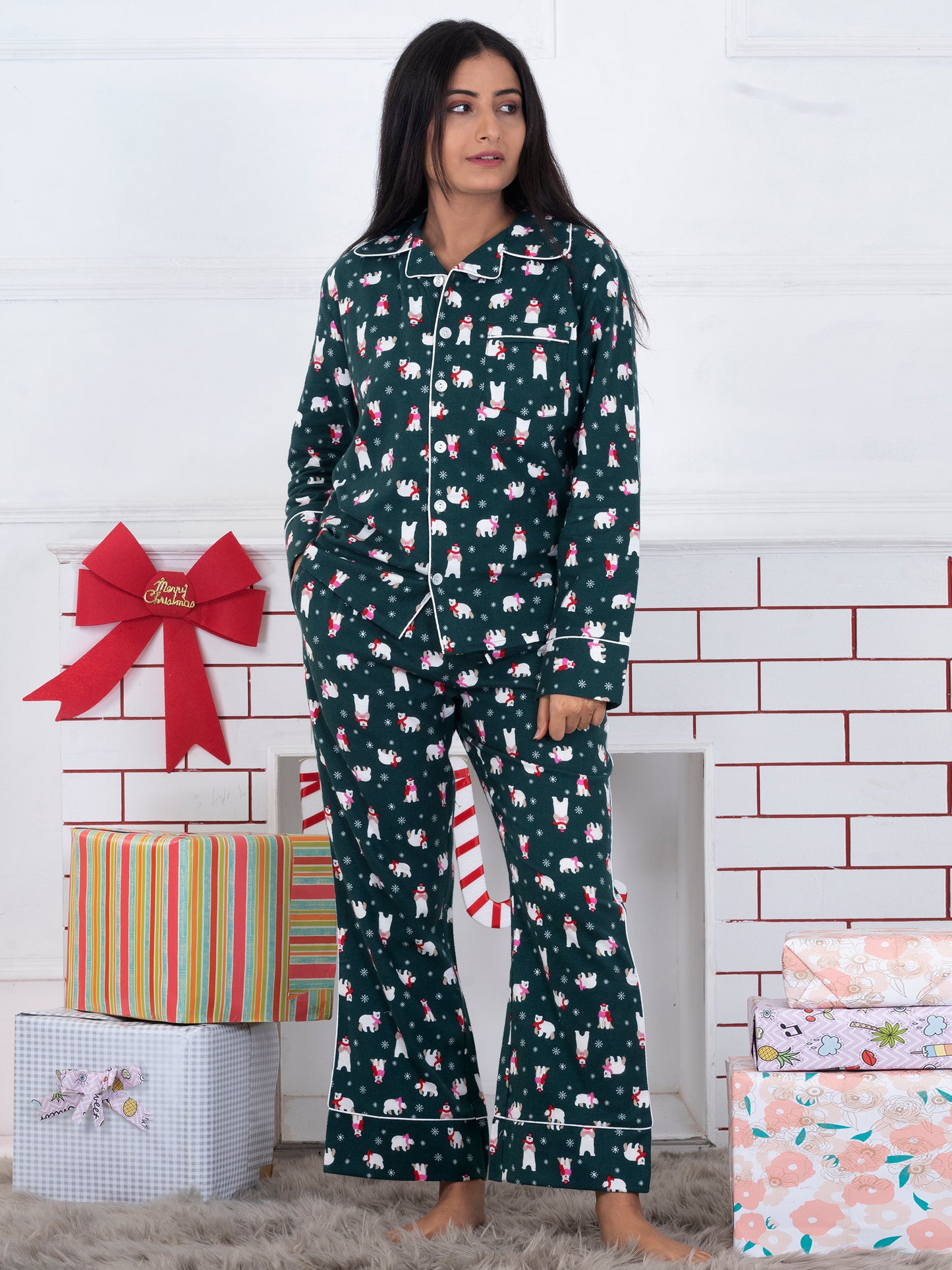 Dark Green Christmas Adult Set