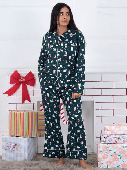 Dark Green Christmas Adult Set