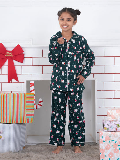 Dark Green Christmas Kids Set