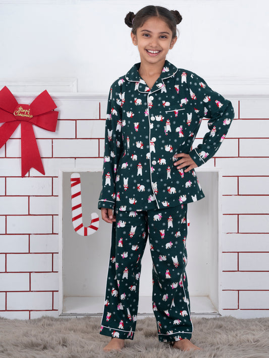 Dark Green Christmas Kids Set