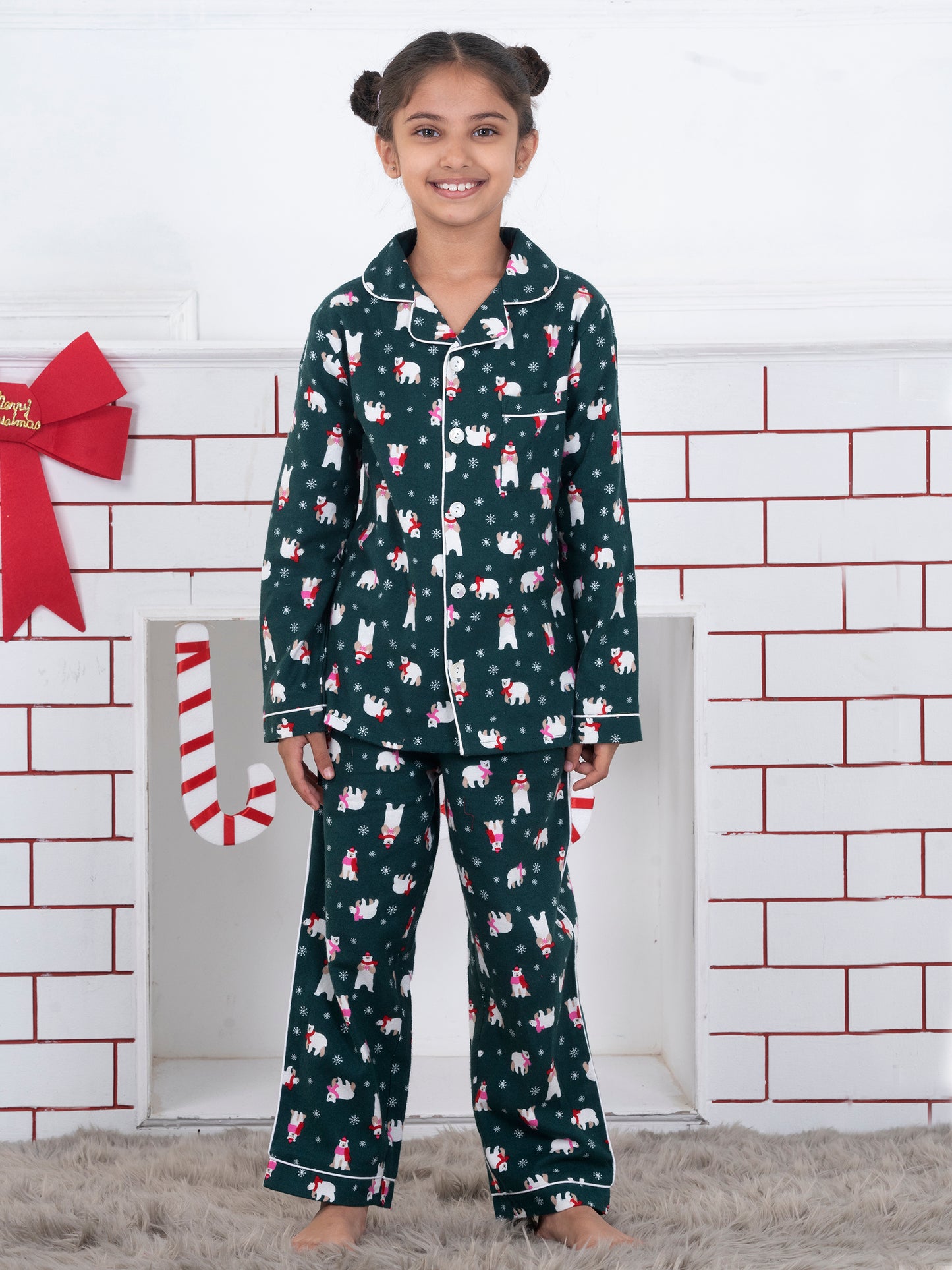 Dark Green Christmas Kids Set