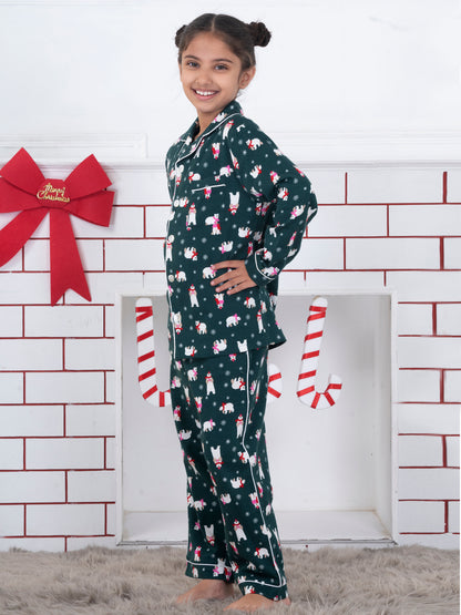 Dark Green Christmas Kids Set