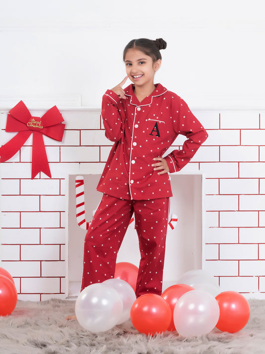 Personalized Red Kids Stars Set