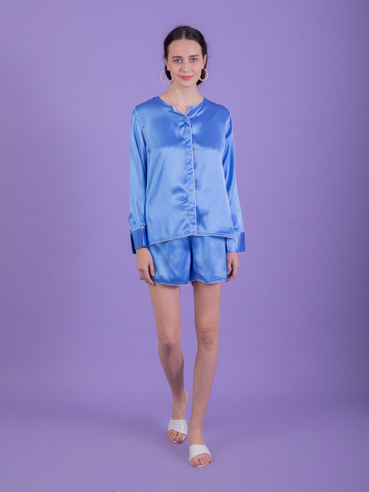 Azure High low PJ Set in Sky Blue