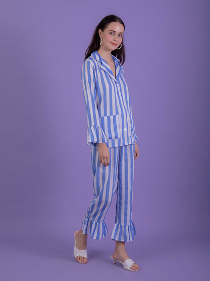 Candy Blue Stripe Set