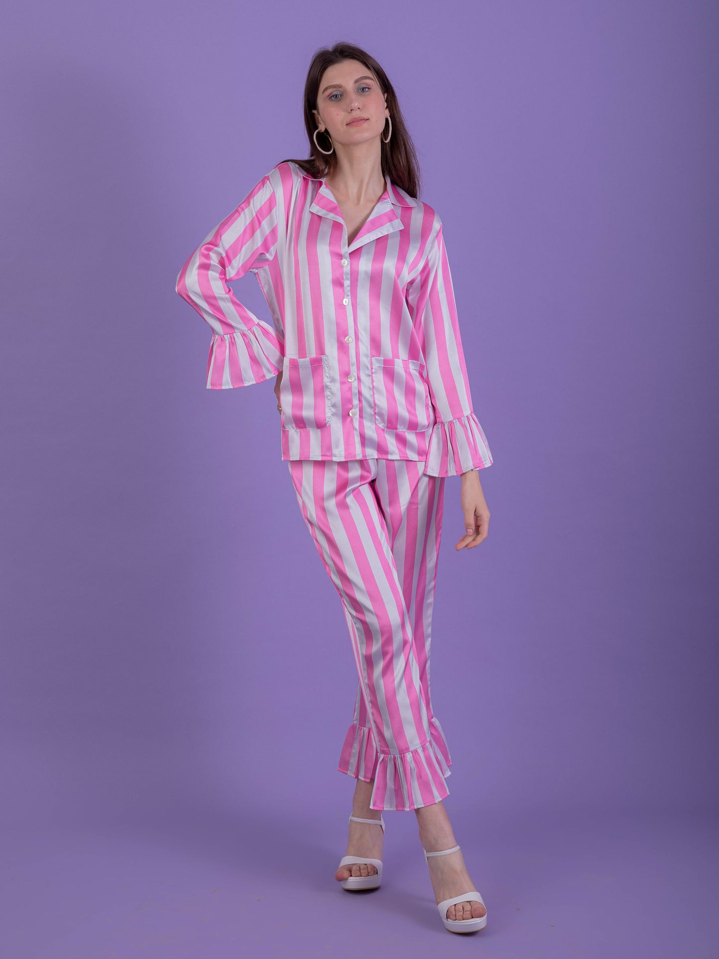 Candy Pink Stripe Set