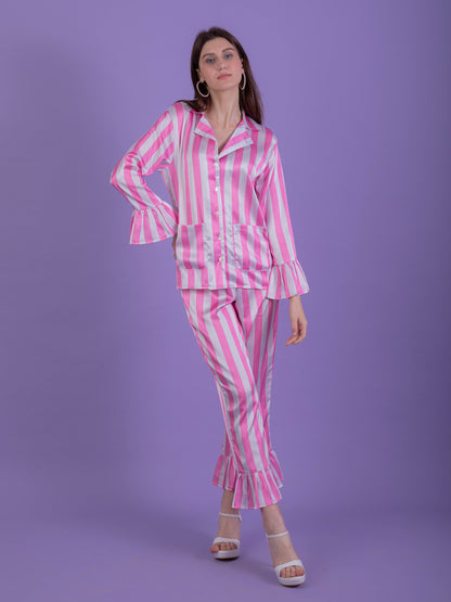 Candy Pink Stripe Set