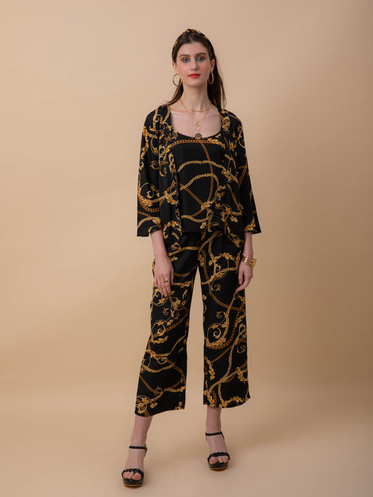 Chain Print Kaftan Set