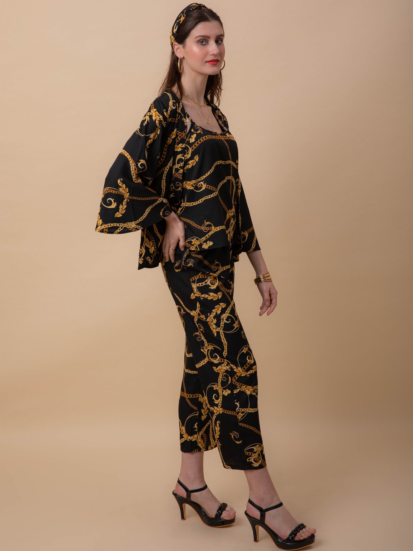 Chain Print Kaftan Set