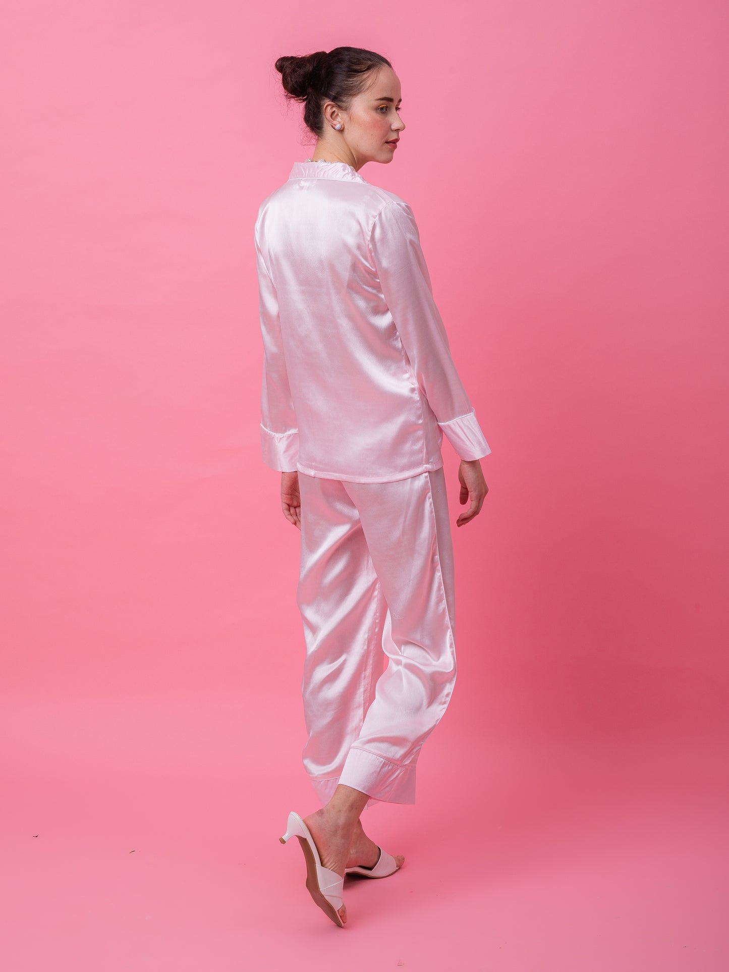 Luxe Satin Baby Pink PJ Set