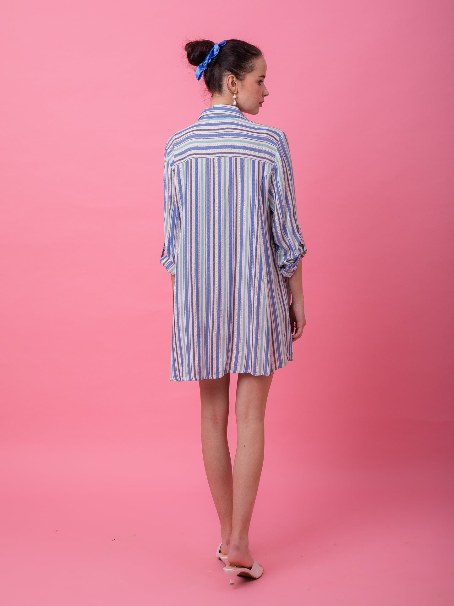 Multi Blue Stripe Sleep Shirt