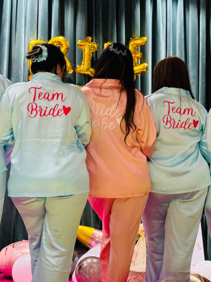 Pink bride-to-be Satin Set