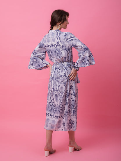 Snake Print Kaftan Dress